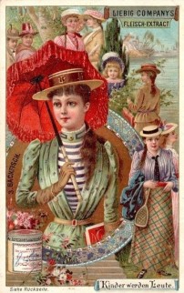 Liebig Children become People Tennis Trade Card